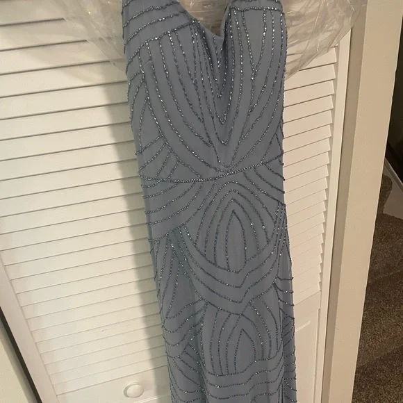 Adrianna Papell Platinum Bridesmaid Dress/ Prom Dress - Picture 4 of 4